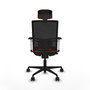 PIQUERAS Y CRESPO Silla de oficina Yunquera con mecanismo Sincro/Traslack, Naranja oscuro y Negro