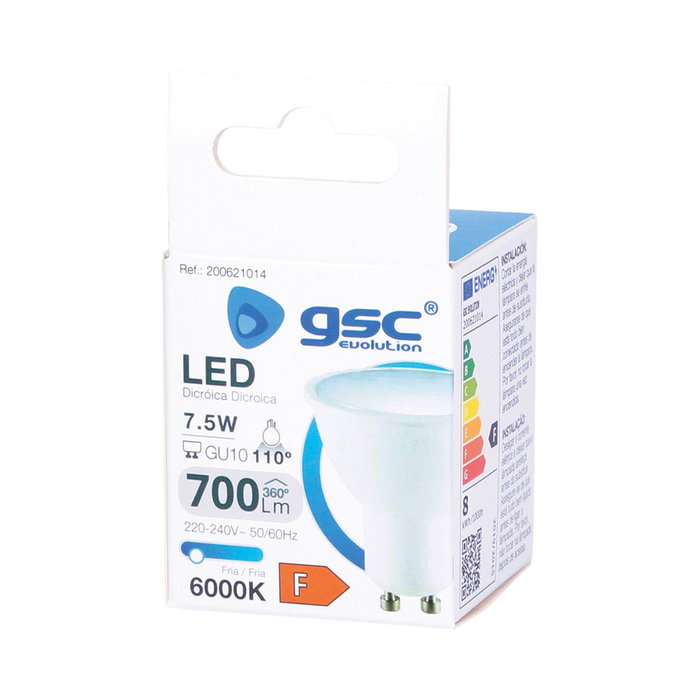GSC Evolution Bombilla LED dicroica 7,5W GU10 6000K GSC Evolution Bombilla LED dicroica 7,5W GU10 6000K