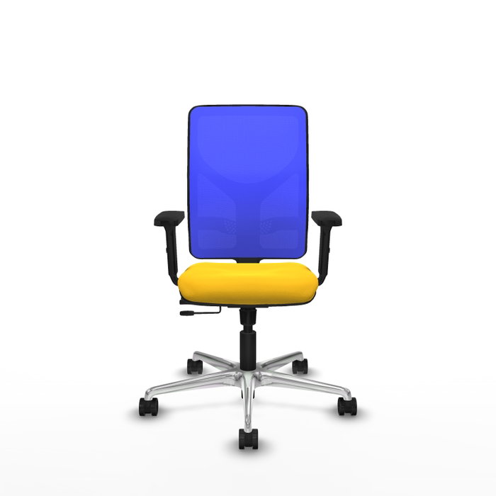 PIQUERAS Y CRESPO Silla de oficina Motilla con mecanismo Sincro/Traslack, Amarillo y Azul PIQUERAS Y CRESPO Silla de oficina Motilla con mecanismo Sincro/Traslack, Amarillo y Azul