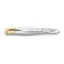 Tres Claveles Pinza de Depilar Ancha 8 cm con Punta Dorada