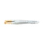 Tres Claveles Pinza de Depilar Ancha 8 cm con Punta Dorada