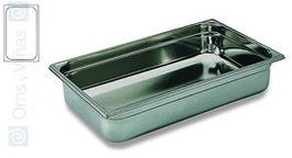 Rieber Cubeta GN 1/1-100, Acero Inoxidable, Capacidad 11.7 Litros, Almacenaje y Transporte