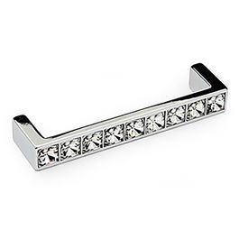 TIMPEKS Tirador Cristal de Bohemia Seria Mara - Elegir Acabado - Acabado Cromo