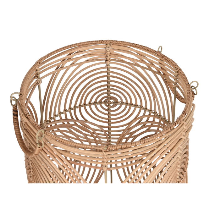 DKD Home Decor Set de 2 Cestas de Ratán con Tapa Libet