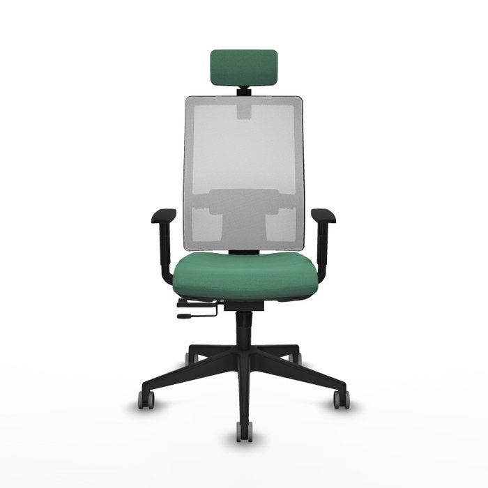 PIQUERAS Y CRESPO Silla de oficina Horna Sincro/Traslack Verde esmeralda/Blanco