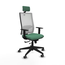 PIQUERAS Y CRESPO Silla de oficina Horna Sincro/Traslack Verde esmeralda/Blanco