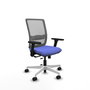 PIQUERAS Y CRESPO Silla de oficina Haches con mecanismo Sincro/Traslack, Azul claro y Gris
