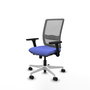 PIQUERAS Y CRESPO Silla de oficina Haches con mecanismo Sincro/Traslack, Azul claro y Gris
