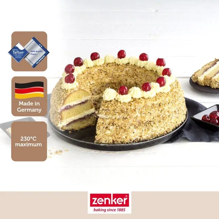 Zenker Molde Kouglof y Molde Savarin Negro Metalizado, 25 y 28 cm ZEN1701993927740