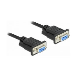 DeLOCK Cable Serial RS-232 Null Modem DB-9 Hembra a Hembra 1 m
