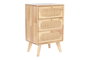 DKD Home Decor Cajonera Rubberwood Ratan Natural