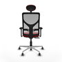 PIQUERAS Y CRESPO Silla de oficina Motilla Sincro/Traslack Rojo y Gris