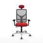PIQUERAS Y CRESPO Silla de oficina Motilla Sincro/Traslack Rojo y Gris