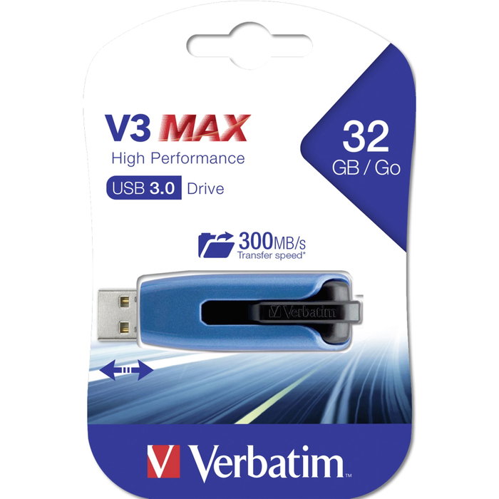 Verbatim Store 'n' Go V3 MAX 32GB USB 3.0 Azul Verbatim Store 'n' Go V3 MAX 32GB USB 3.0 Azul