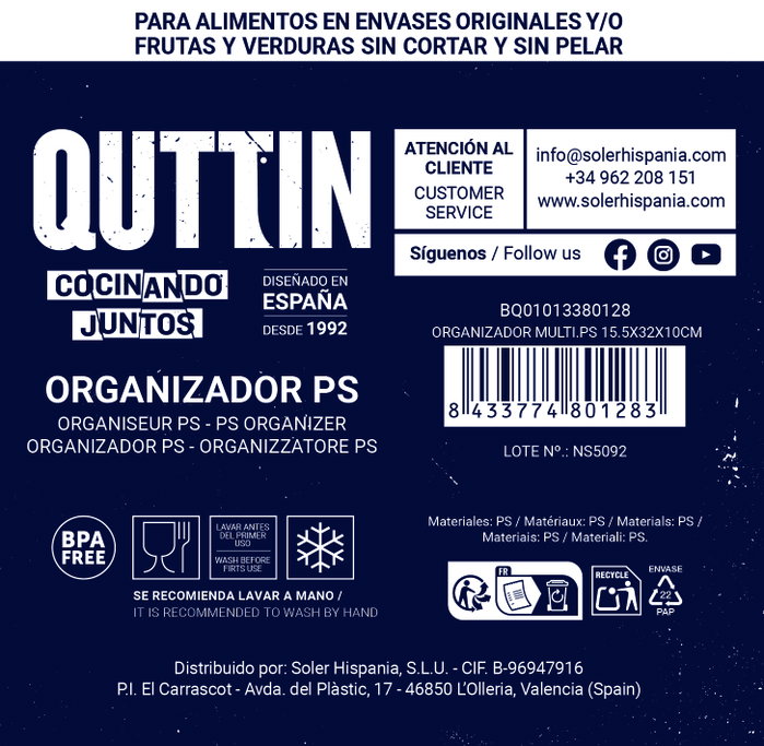 Quttin Organizador Multi.Ps Quttin Organizador Multi.Ps