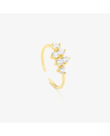 Radiant Anillo Gold CZ Blanca FANTASY Dorado Tamaño 54