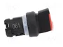 SIEMENS Interruptor rotativo de 22mm rojo con mango largo