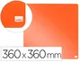 Nobo Pizarra Magnética Blanca para Hogar, Naranja, 360x360 mm