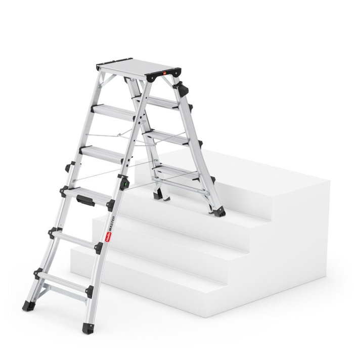 Hailo Master DTL100 Escalera de tijera 2 x 6 pasos