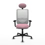 PIQUERAS Y CRESPO Silla de oficina Zulema Rosa y Blanca