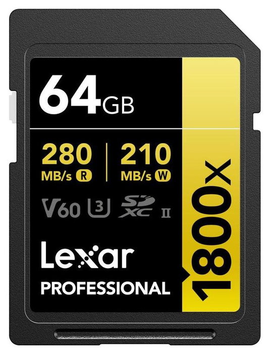 Lexar Professional 1800x SDXC 64GB UHS-II