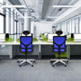 PIQUERAS Y CRESPO Silla de oficina Motilla con mecanismo Sincro/Traslack, Tela Lila y Malla Gris