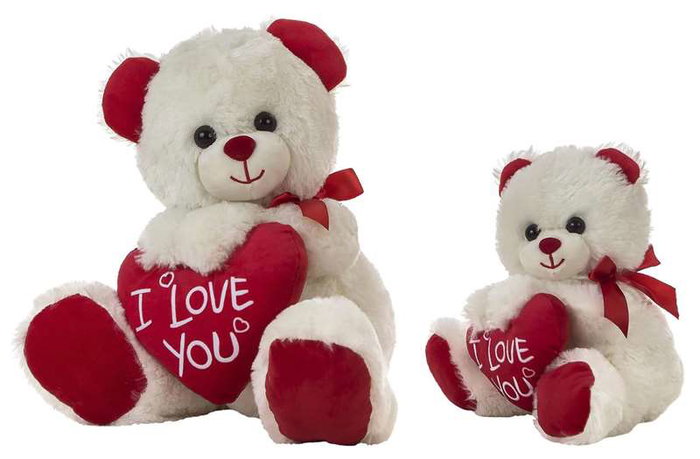 Creaciones Llopis Peluche Oso Lat con Corazón 28 cm - Oso de Peluche Suave de Poliéster - Juguete Regalo Creaciones Llopis Peluche Oso Lat con Corazón 28 cm - Oso de Peluche Suave de Poliéster - Juguete Regalo