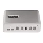 StarTech.com Hub USB-C de 7 Puertos | 5x USB-A + 2x USB-C | 10Gbps | Autoalimentado 65W | 10G5A2CS-USB-C-HUB | Color Plata