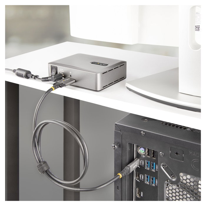 StarTech 10G5A2CS Hub USB-C de 7 Puertos, Autoalimentado, 10 Gbps, USB 3.2 Gen 2 Tipo-A y Tipo-C, Color Plata