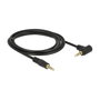 DeLOCK Cable de audio 3,5 mm 4 Pin Macho a Macho Angular 2 m Negro