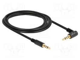 DeLOCK 84740 Cable de audio con conector de 3,5 mm en ángulo de 2 m negro
