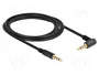 DeLOCK 84740 Cable de audio con conector de 3,5 mm en ángulo de 2 m negro