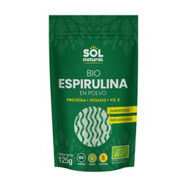 Sol Natural Espirulina en Polvo Bio 125g - Alimento Detox y Energético