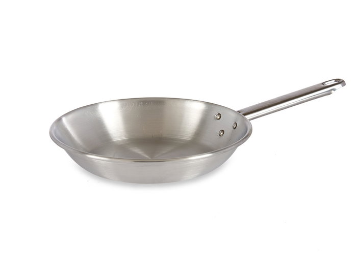 Kinvara Sartén de Aluminio con Mango 22 cm, Color Plata, Apta para Gas, Horno y Lavavajillas (Set de 12)