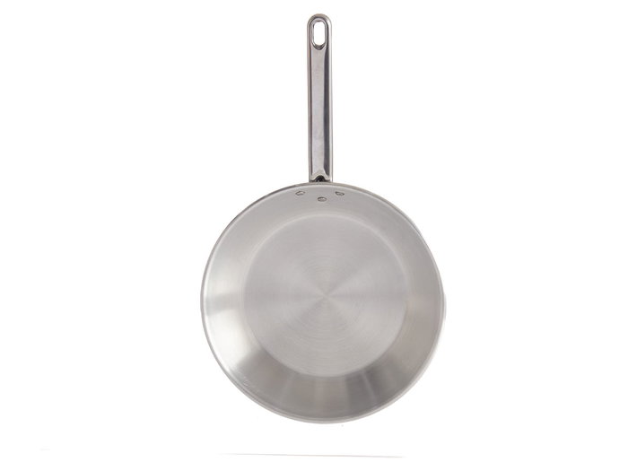 Kinvara Sartén de Aluminio con Mango 22 cm, Color Plata, Apta para Gas, Horno y Lavavajillas (Set de 12)