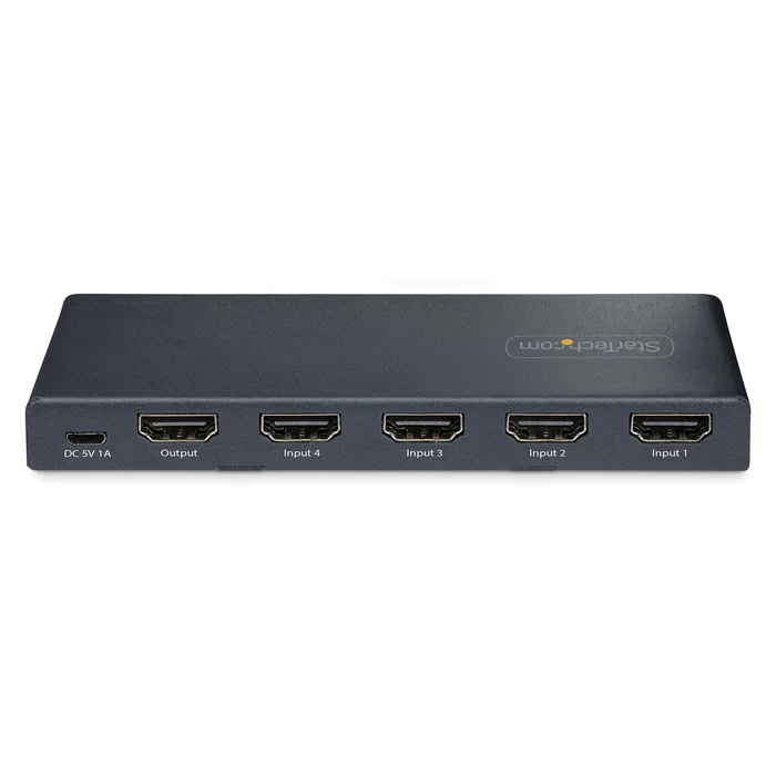 StarTech.com 4PORT-8K-HDMI-SWITCH | Switch HDMI 2.1 4x1 | 4K@120Hz & 8K@60Hz | HDR10+ | VRR/ALLM/CEC | Audio 7.1 HD | Kit montaje y mando StarTech.com 4PORT-8K-HDMI-SWITCH | Switch HDMI 2.1 4x1 | 4K@120Hz & 8K@60Hz | HDR10+ | VRR/ALLM/CEC | Audio 7.1 HD | Kit montaje y mando