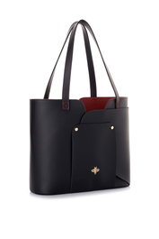 Lucky Bees 1292 Bolso Tote Negro Piel de Polivinilo