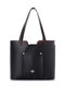 Lucky Bees 1292 Bolso Tote Negro Piel de Polivinilo