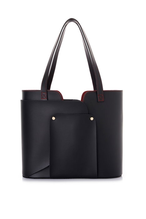 Lucky Bees 1292 Bolso Tote Negro Piel de Polivinilo