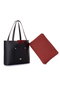Lucky Bees 1292 Bolso Tote Negro Piel de Polivinilo