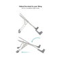 Tooq Soporte Elevador Plegable de Aluminio para Portátil, Plata