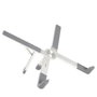 Tooq Soporte Elevador Plegable de Aluminio para Portátil, Plata