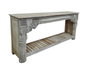 DKD Home Decor Consola Unique Antique, Madera Tallada de Teca Color Natural, 182 x 46 x 85 cm