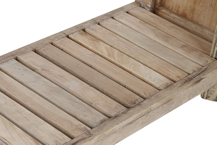 DKD Home Decor Consola Unique Antique, Madera Tallada de Teca Color Natural, 182 x 46 x 85 cm