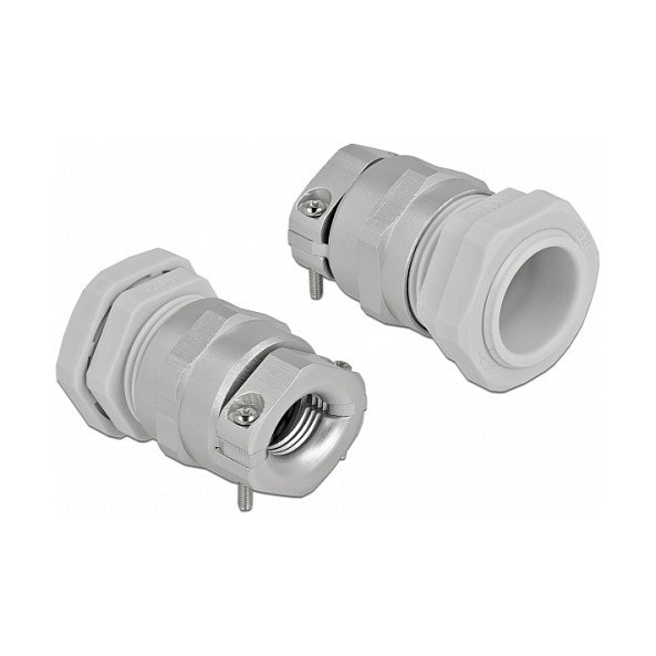 DeLOCK Prensaestopas PG21 Gris con Alivio de Tensión y Protección contra la Flexión DeLOCK Prensaestopas PG21 Gris con Alivio de Tensión y Protección contra la Flexión