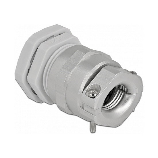 DeLOCK Prensaestopas PG21 Gris con Alivio de Tensión y Protección contra la Flexión DeLOCK Prensaestopas PG21 Gris con Alivio de Tensión y Protección contra la Flexión