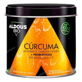 ALDOUS BIO Cúrcuma Eco con Jengibre, Pimienta Negra y Probióticos Bio 2