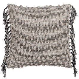 Cojín Beige-Negro Algodón Decoración 45 X 45 cm (Set de 2)