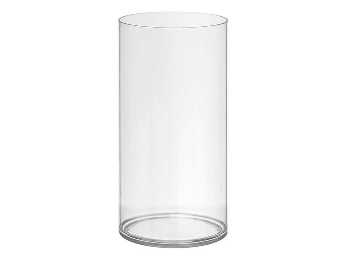 Giftdecor - Jarrón Aparenza Cilíndrico de Acrílico Transparente, 12x25 cm, para Decoración y Regalo (Set de 12)