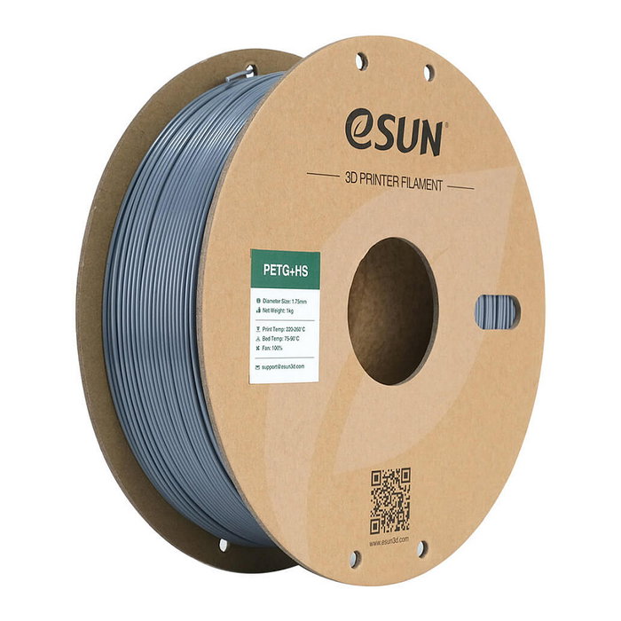 eSun PETG+HS Filamento de alta velocidad, Gris, 1,75 mm, 1 kg eSun PETG+HS Filamento de alta velocidad, Gris, 1,75 mm, 1 kg